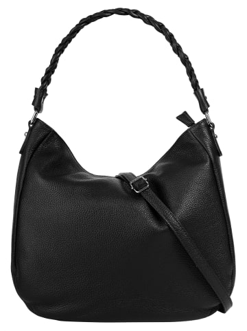 Samantha Look Handtasche echt Leder in schwarz
