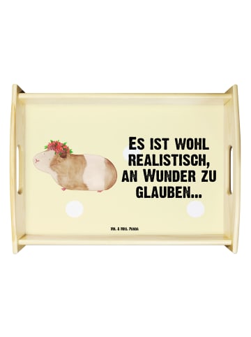 Mr. & Mrs. Panda Tablett Meerschweinchen Weisheit mit Spruch in Gelb Pastell