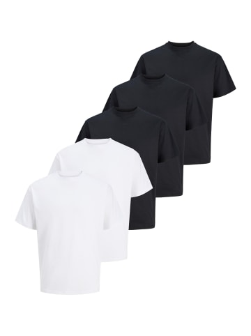 Jack & Jones T-Shirt Cotton Relaxed in Schwarz / weiß