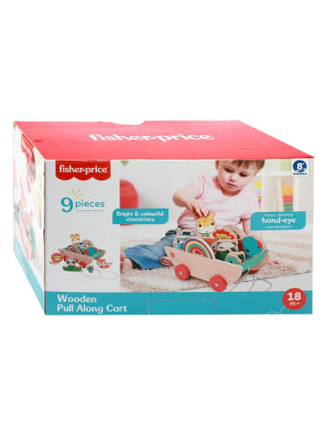 Fisher-Price Holz-Ziehwagen mit 8 Tieren in bunt