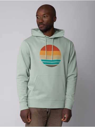 wat? Apparel Sweatshirt Retro Sunset Ocean in Aloe