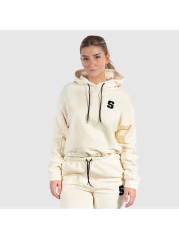 SMILODOX Crop Hoodie Rylanda in Creme