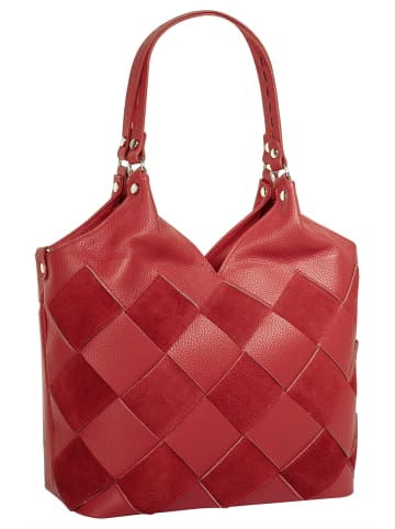 Samantha Look Shopper echt Leder in rot