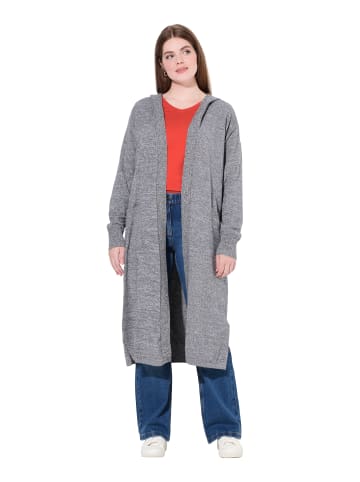 Ulla Popken Strickjacke in marine-melange