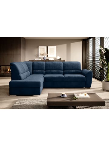 MF Design Silver Recamiere Links in Blau -  (L) 270 x (B) 270 x (H) 93 cm