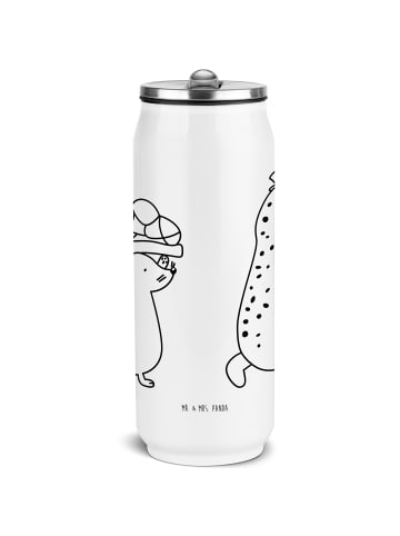 Mr. & Mrs. Panda Trinkflasche Schildkröte Maus ohne Spruch in Weiß