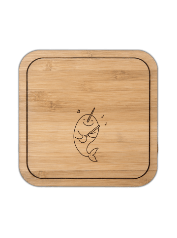 Mr. & Mrs. Panda Untersetzer Narwal Gitarre mit Spruch in Transparent