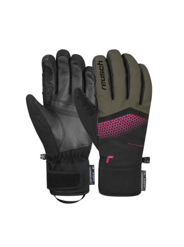 Reusch Fingerhandschuhe Micky R-TEX® XT in 5549 burnt olive/pink glo