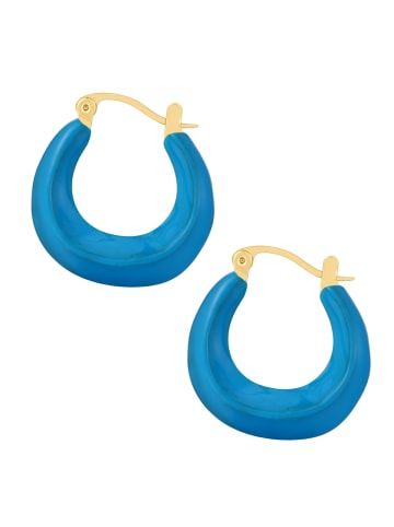 Yokoamii Creolen aus Messing in gelbgold