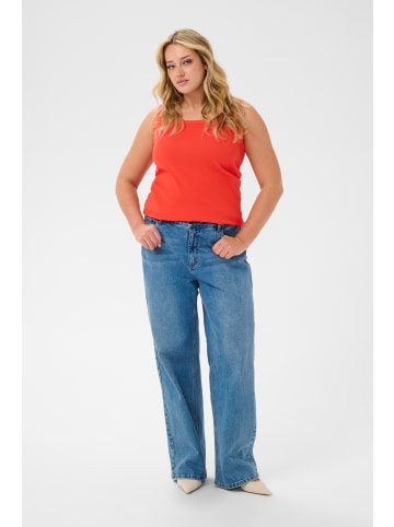 KAFFE curve Jerseytop KCcarina Tight fit in Poppy Red