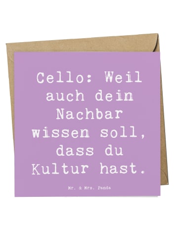 Mr. & Mrs. Panda Glückwunschkarte Spruch Zeichenllo Kultur mit Spruch in Lavendeltraum
