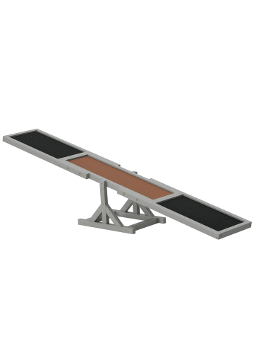 Pawhut Hundewippe Grau Tannenholz