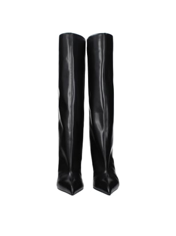 The Attico Schwarz Leder High Absatz Stiefel