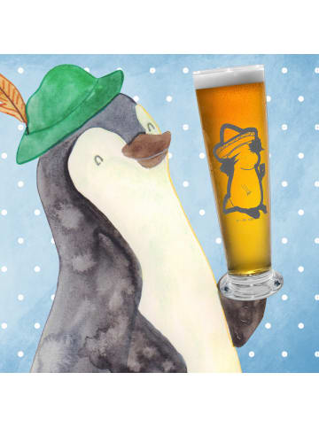 Mr. & Mrs. Panda Bier Glas Axolotl Tequila ohne Spruch in Transparent