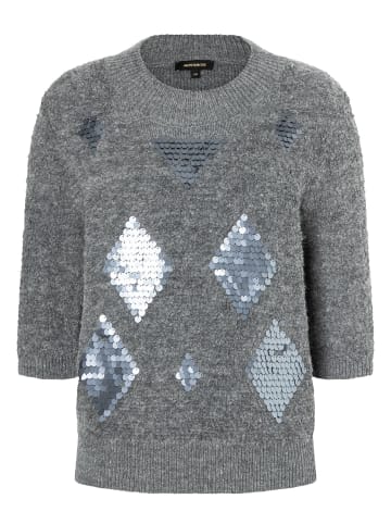 More & More Kurzarmpullover in warm grey melange