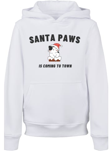 F4NT4STIC Hoodie Santa Paws Christmas Cat in weiß