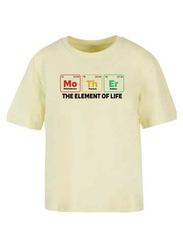F4NT4STIC Tee Mothers Day Minimalist Periodic Table Geeky Mom in softyellow
