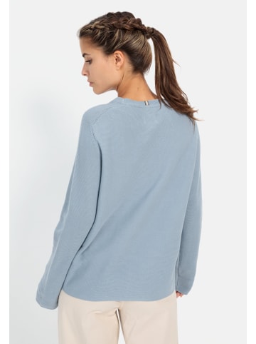 Camel Active Rundhals Sweatshirt aus reiner Baumwolle in Hellblau