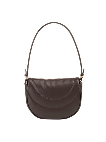 DuDu Schultertasche Leder 22 cm coffee brown