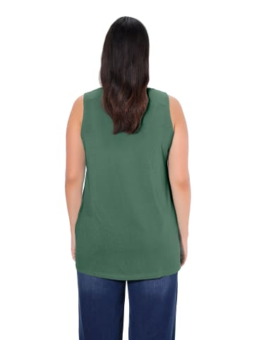 Ulla Popken Strick-Top in dunkel eukalyptus