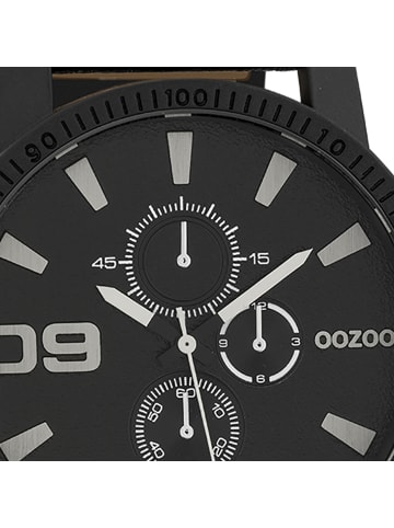 Oozoo Analog-Armbanduhr Oozoo Timepieces schwarz extra groß (ca. 50mm)