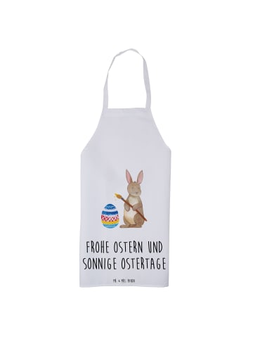 Mr. & Mrs. Panda Schürze Hase Eier Malen mit Spruch in Weiß