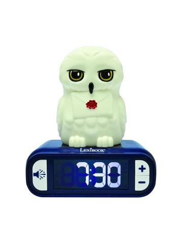 LEXIBOOK® Harry Potter Hedwig 3D-Nachtlicht-Wecker mit Soundeffekten