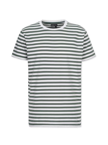 HONESTY RULES T-Shirt " Striped " in cilantro-green