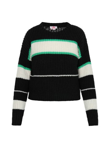 myMo Damen Pullover in SCHWARZ WOLLWEISS GRÜN