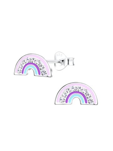 Alexander York Ohrringe, Ohrstecker REGENBOGEN KRISTALL in 925 Sterling Silber, 2-tlg.