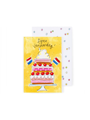 Blond Amsterdam Grußkarte Geburtstag - Torte in Bunt - 17 x 11,5cm