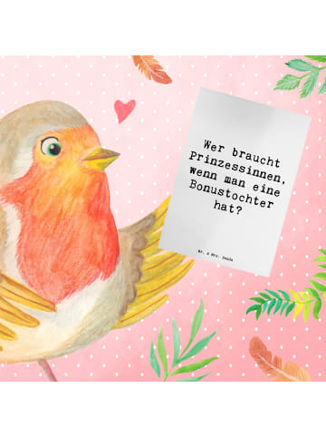 Mr. & Mrs. Panda Grußkarte Bonustochter mit Spruch in Weiß