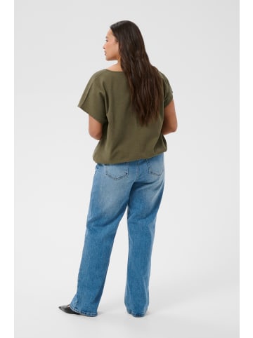 KAFFE curve Kurzarm-Bluse KCnana Loose fit in Grape Leaf