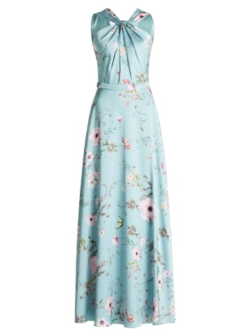 Vera Mont Abendkleid mit Blumenprint in Green/Pink