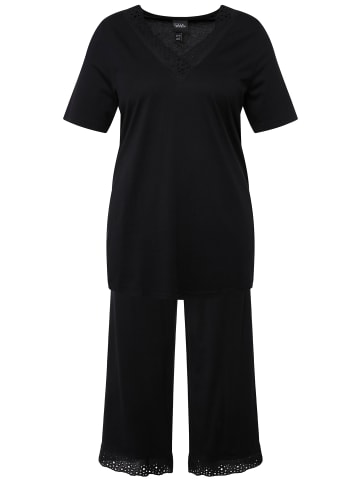 Ulla Popken Pyjama in schwarz