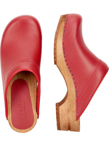 Sanita Comfortwear Clog "Wood-Lotte Open" in Rot