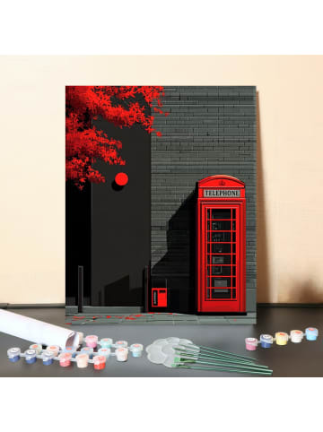 ARTNANAS DIY Malen nach Zahlen Set-"Londonrot" 