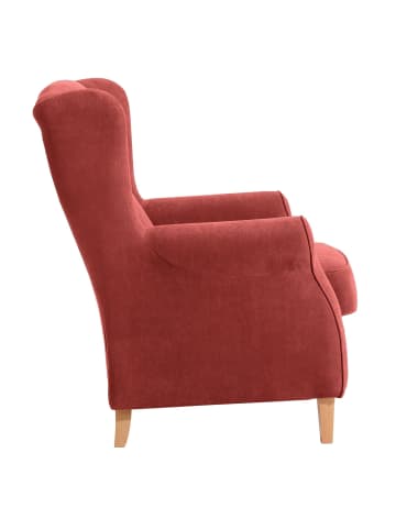 58 aufm Kessel OHRENSESSEL Karlen Bezug Veloursstoff Buche natur / terracotta