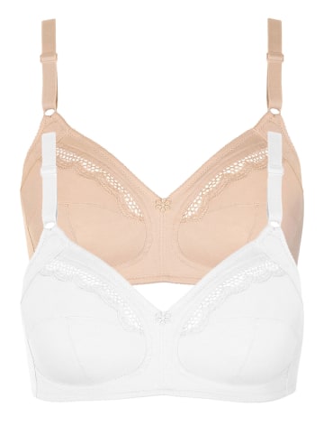 Lisca 2er Pack Soft BH in skin-white