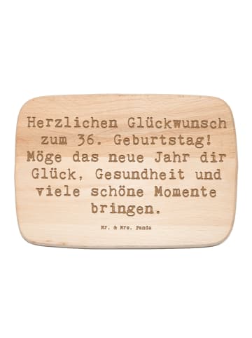 Mr. & Mrs. Panda Schneidebrett Spruch 36. Geburtstag Glückwünsch... in Transparent