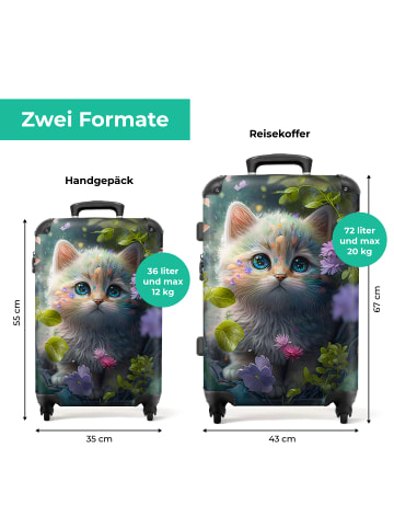 NoBoringSuitCases Suitcase, Handgepäck, Koffer, Trolley, Reisekoffer Design „Kätzchen unter