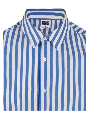 Urban Classics Urban Classics Herren Striped Short Sleeve Summer Shirt in white/blue