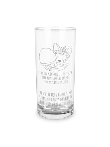 Mr. & Mrs. Panda Wasserglas Wüstenfuchs Blumen mit Spruch in Transparent