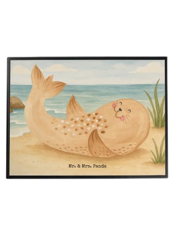 Mr. & Mrs. Panda Schreibunterlage Robbe Liegen Design ohne Spruch in Weiß