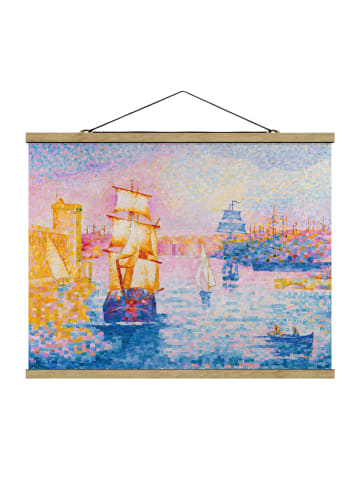 WALLART Stoffbild - Henri E. Cross - Port de Marseille in Blau