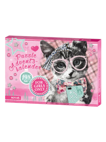 ROTH Puzzle-Kalender For Girls - 198 Teile in Rosa