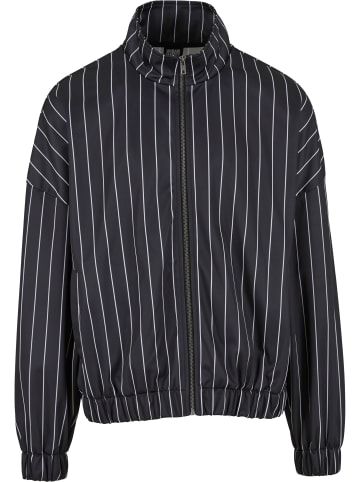 Urban Classics Urban Classics Pinstripe Trackjacket in black/white