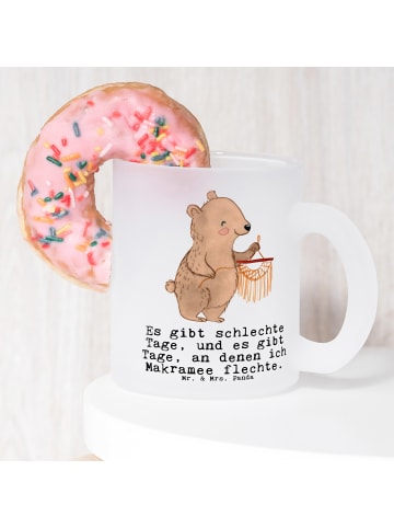 Mr. & Mrs. Panda Tasse Bär Makramee mit Spruch in Transparent