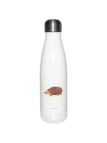 Mr. & Mrs. Panda Thermosflasche Igel Herzen ohne Spruch in Weiß