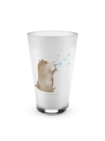 Mr. & Mrs. Panda Blümchentailglas Bär Seifenblasen ohne Spruch in Transparent